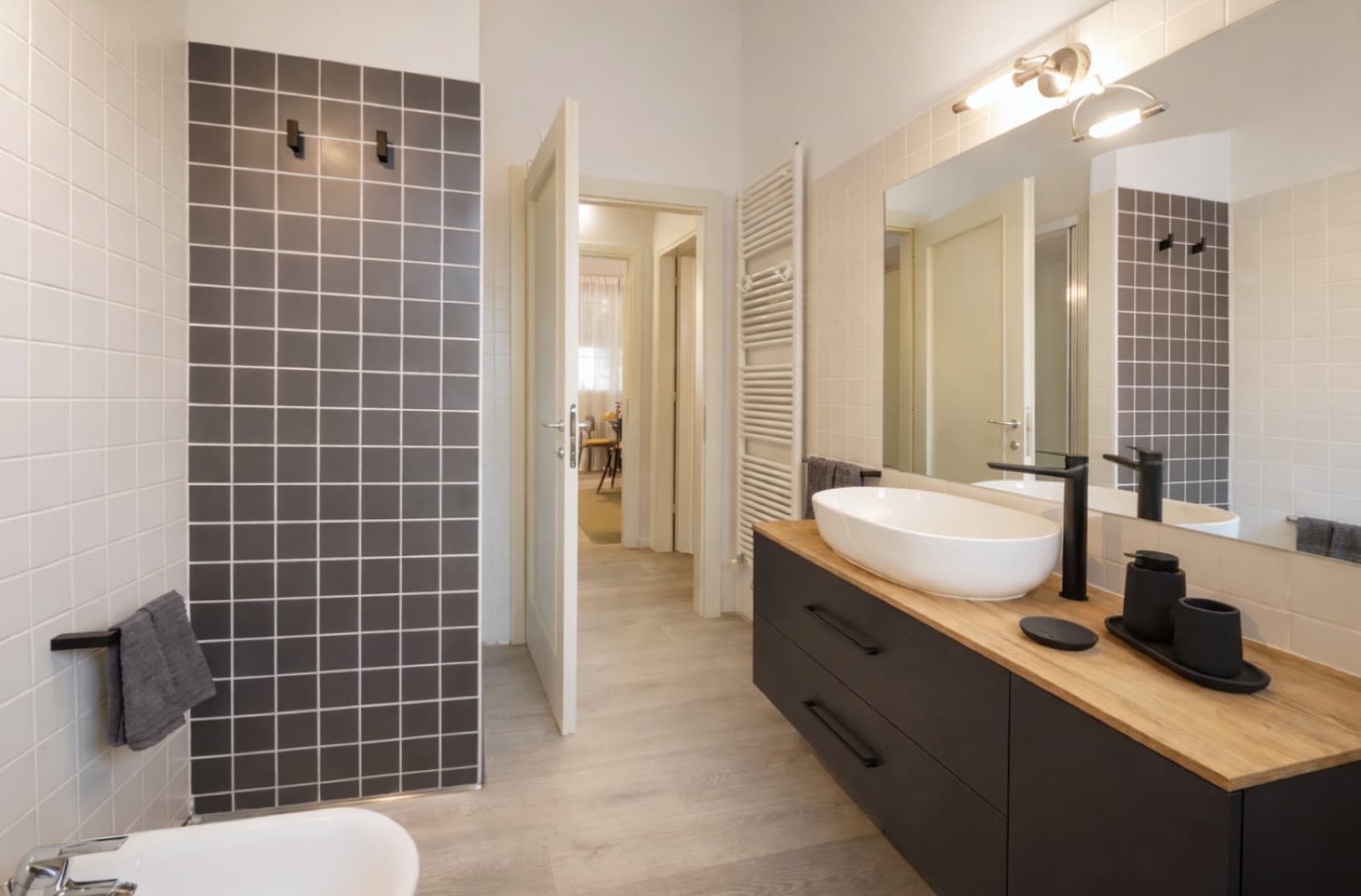 Bagno moderno e luminoso di Ca' dei Coppi